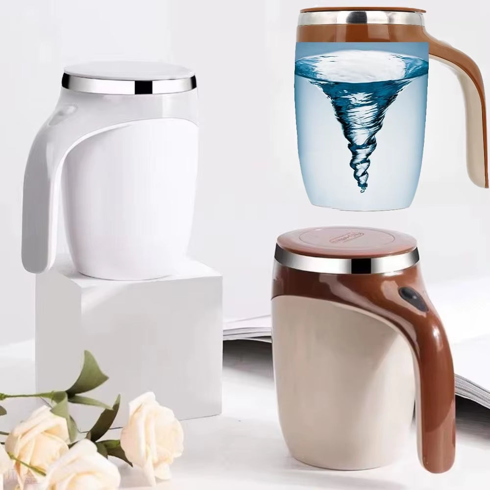Automatic Stirring Cup12Ounces with USB Charging Cable Magnetic Stirring Coffee Cup Easy to Clean for Office/Kitchen/Travel/Home