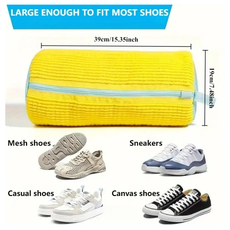 Shoe Wash Bag - Keep Shoes Safe & Prevent Damage | For Sneakers & Delicate Footwear