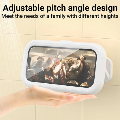 Waterproof Shower Phone Holder Rotation Angle Adjustable Telescoping Wall Mount Phone Holder for Bathroom Kitchen Bracket Stand
